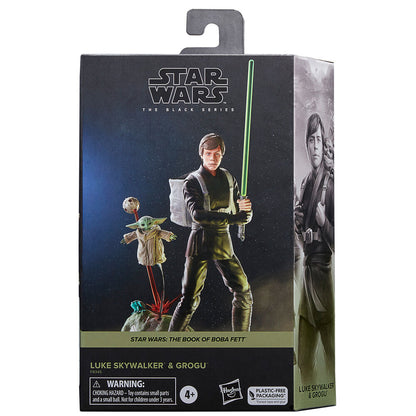 Luke Skywalker i Grogu Boba Fett Książka Gwiezdne Wojny Figurka 15 cm