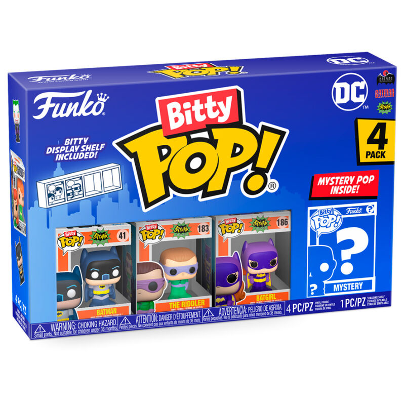 blister 4 figures bitty pop dc comics batman adam west