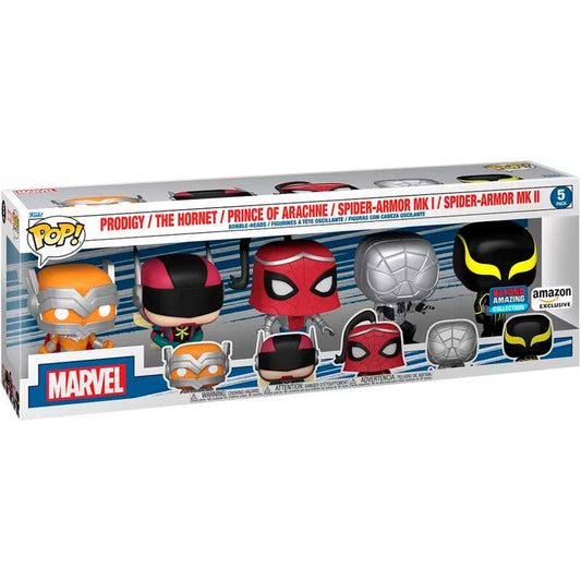 blister of 5 pop figures marvel spiderman exclusive