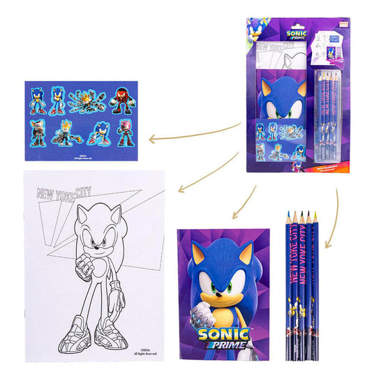 Sonic Prime Malbares Schreibwarenset