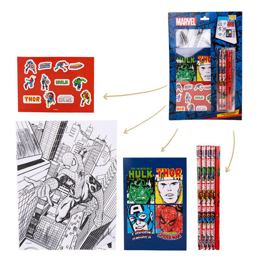 avengers marvel colorable stationery set
