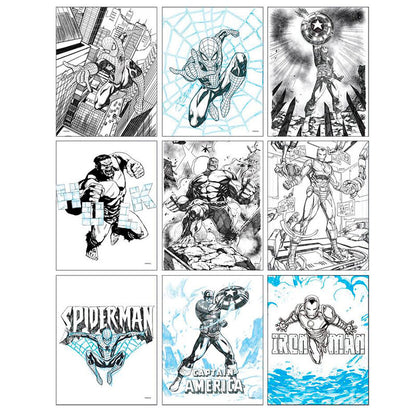 Zestaw kolorowych artykułów piśmienniczych Avengers Marvel