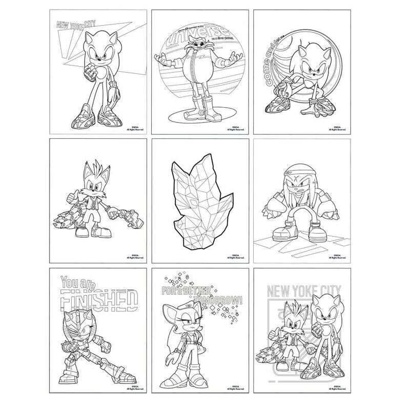 Zestaw kolorowych artykułów piśmienniczych Sonic Prime