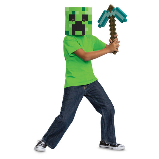 Máscara do Minecraft + Picareta
