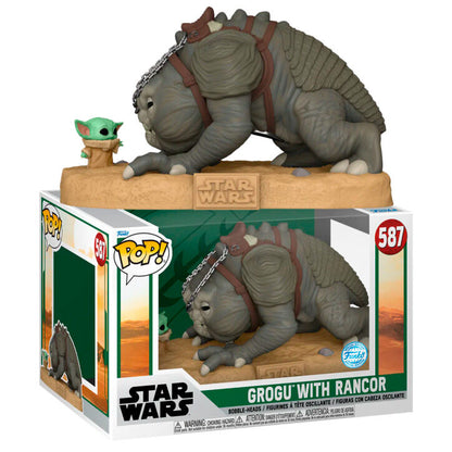 pop figure star wars grogu with rancor exclusive