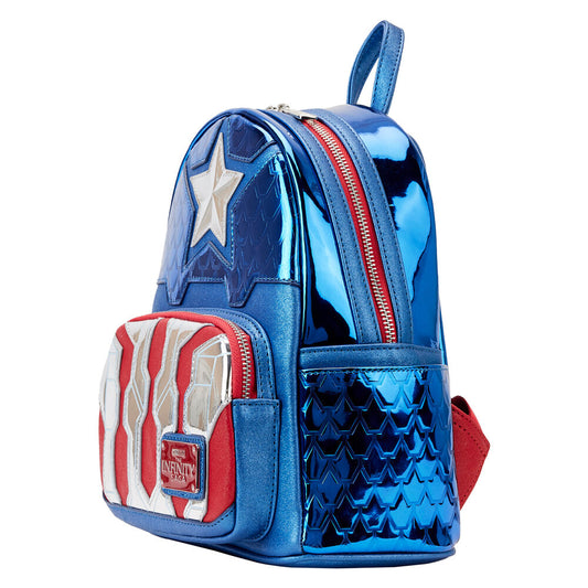 Captain America Marvel Loungefly metallic backpack 26cm