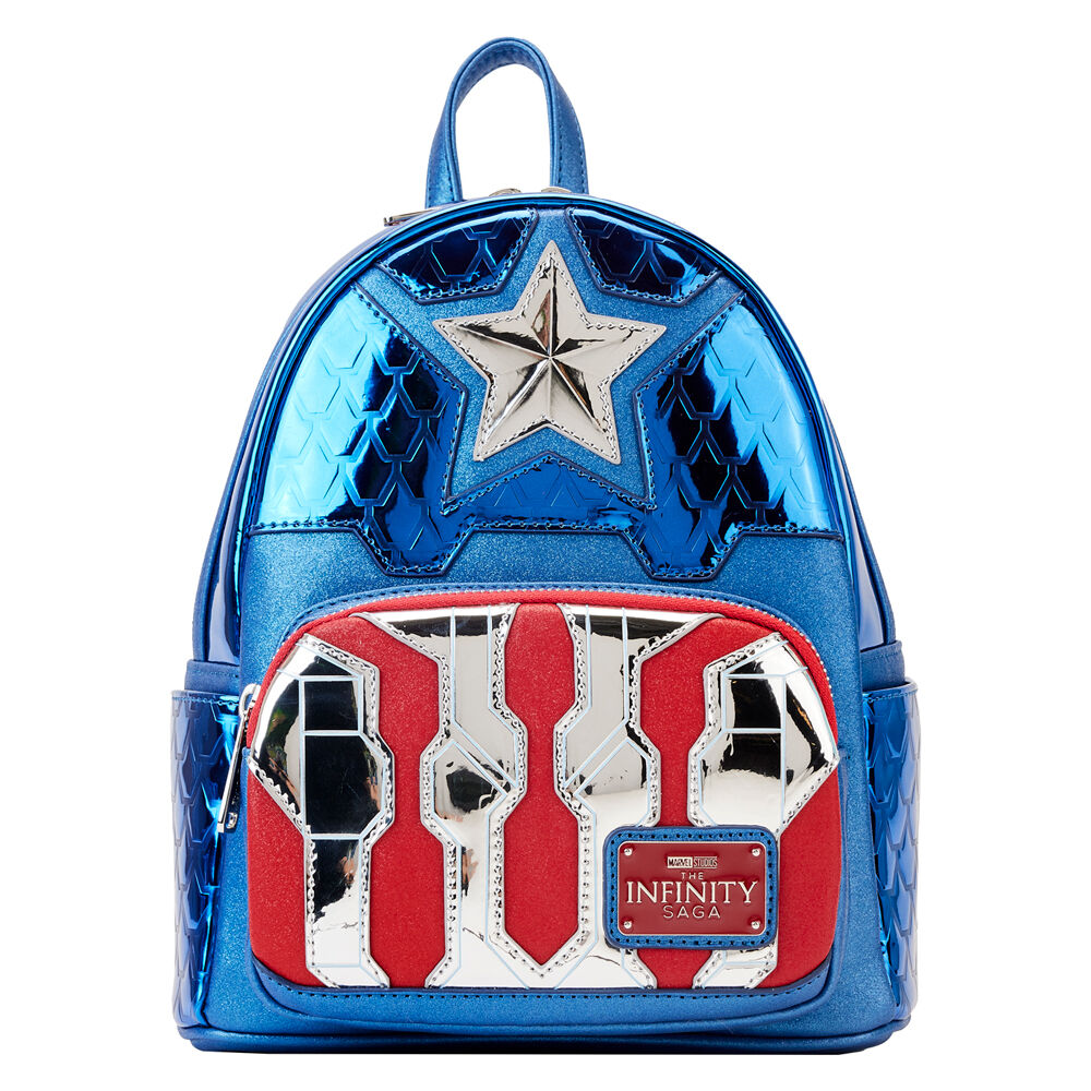 Sac à dos métallisé Captain America Marvel Loungefly 26 cm