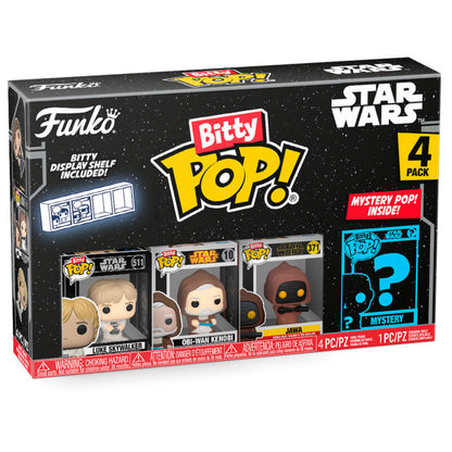 blister of 4 bitty pop star wars luke figures