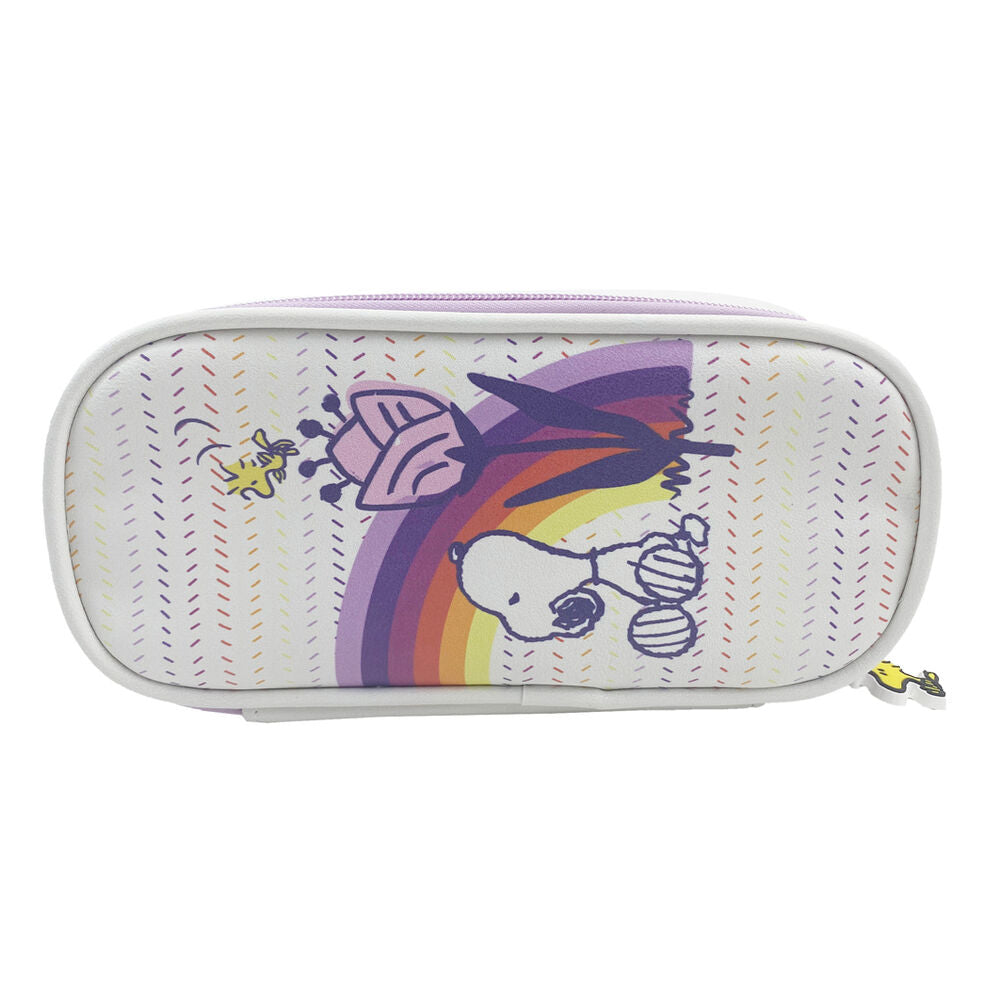 snoopy rainbow pencil case