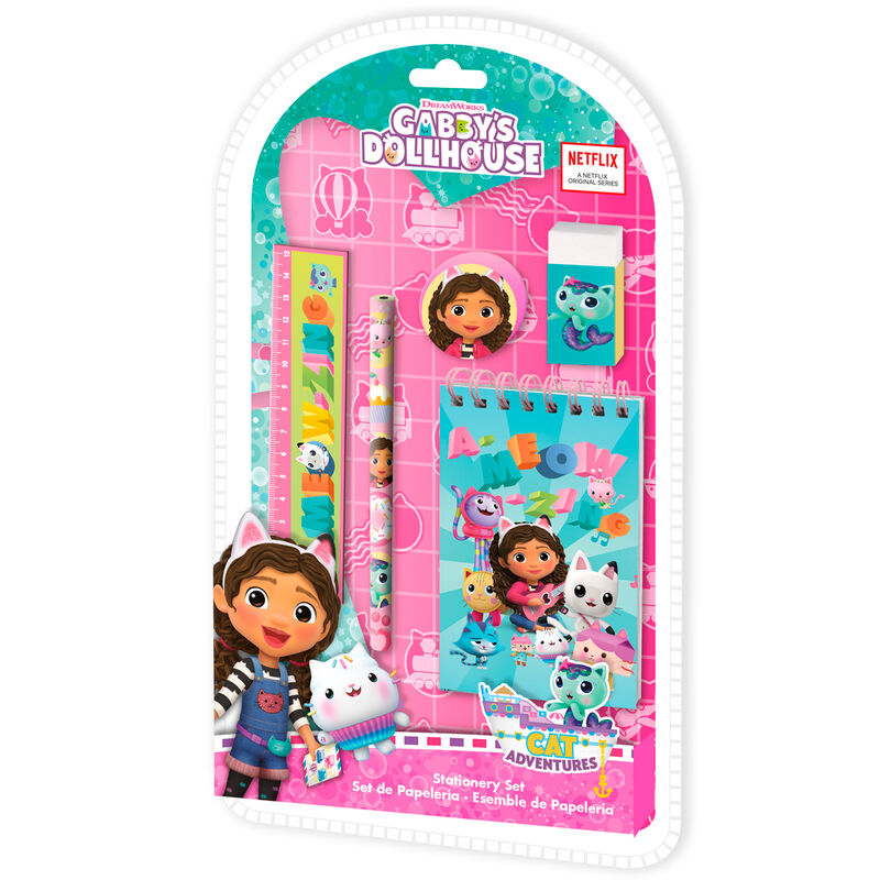 gabby's dollhouse stationery set (5 pieces)