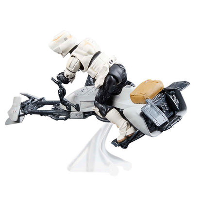 Action figure Speeder Bike Scout Trooper e Grogu il Mandaloriano Star Wars 9 cm