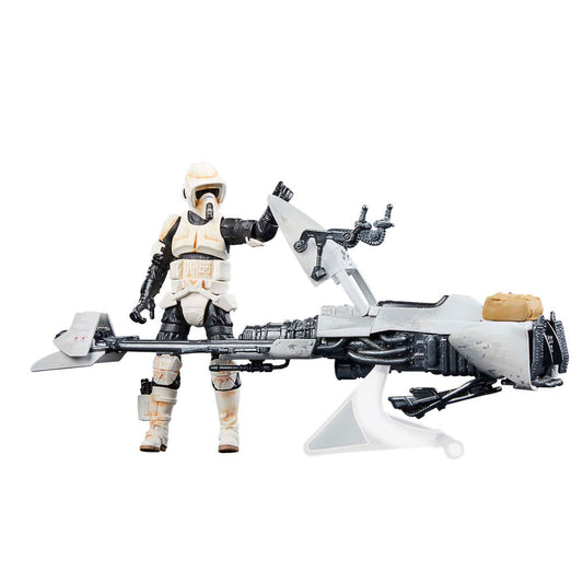 figure speeder bike scout trooper & grogu the mandalorian star wars 9cm