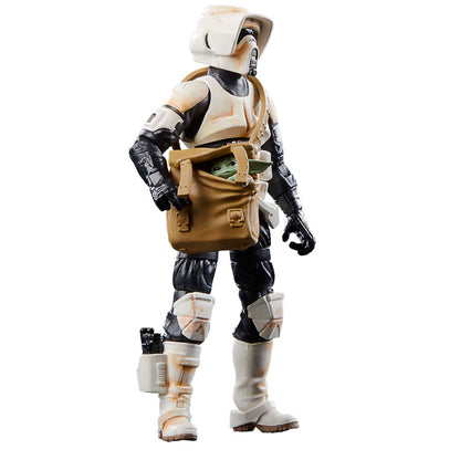 Action figure Speeder Bike Scout Trooper e Grogu il Mandaloriano Star Wars 9 cm
