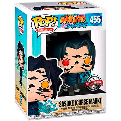 Figura POP exclusiva de Sasuke con la marca de maldición de Naruto Shippuden