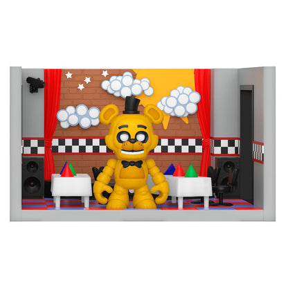 Snaps playset figure! Five Nights at Freddys Golden Freddy with Stage