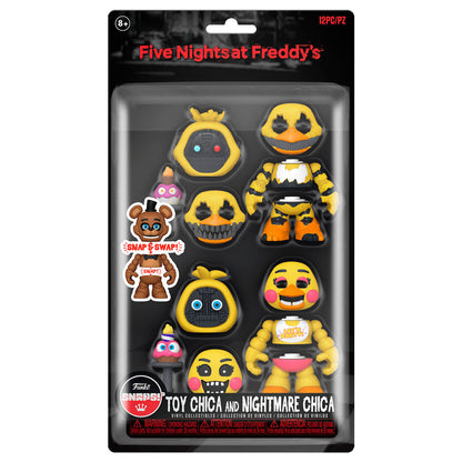 blister 2 snaps figures  five nights at freddys toy chica and nightmare chica