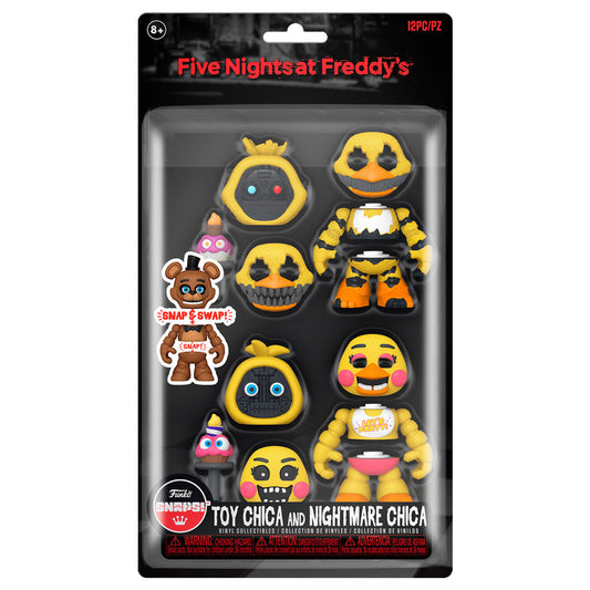 blister 2 snaps figures  five nights at freddys toy chica and nightmare chica