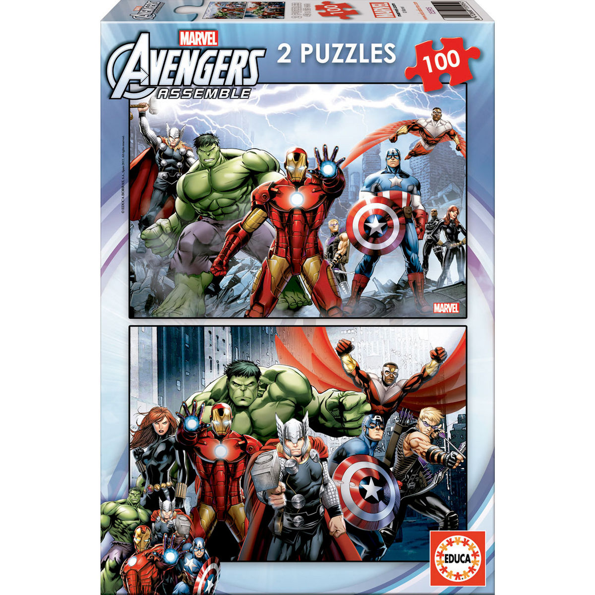 avengers puzzles avengers marvel 2x100pcs