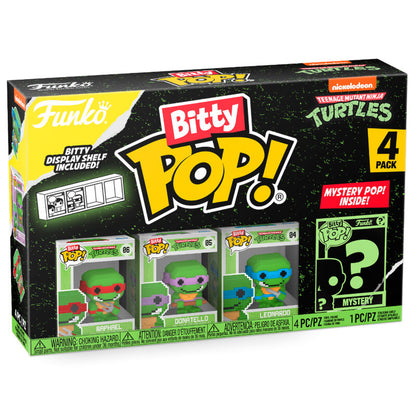 blister pack of 4 bitty pop teenage mutant ninja turtles figures