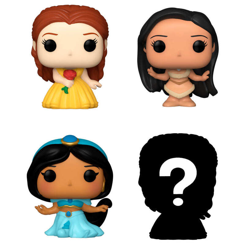 Blister pack of 4 Bitty POP Disney Princess Belle figures