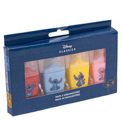 Blister pack of 4 Stitch Disney highlighters