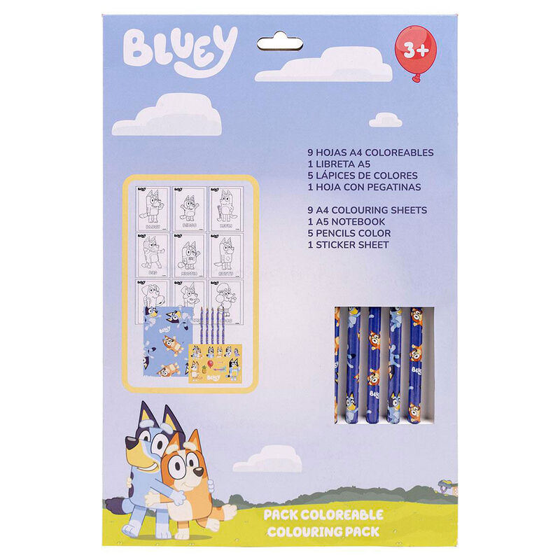 Bluey colorable stationery set