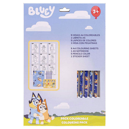 Bluey colorable stationery set