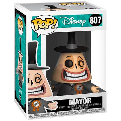 Figura Disney POP de Pesadilla antes de Navidad: Mayor Mayor con megáfono