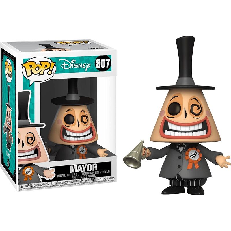Figura Disney POP de Pesadilla antes de Navidad: Mayor Mayor con megáfono