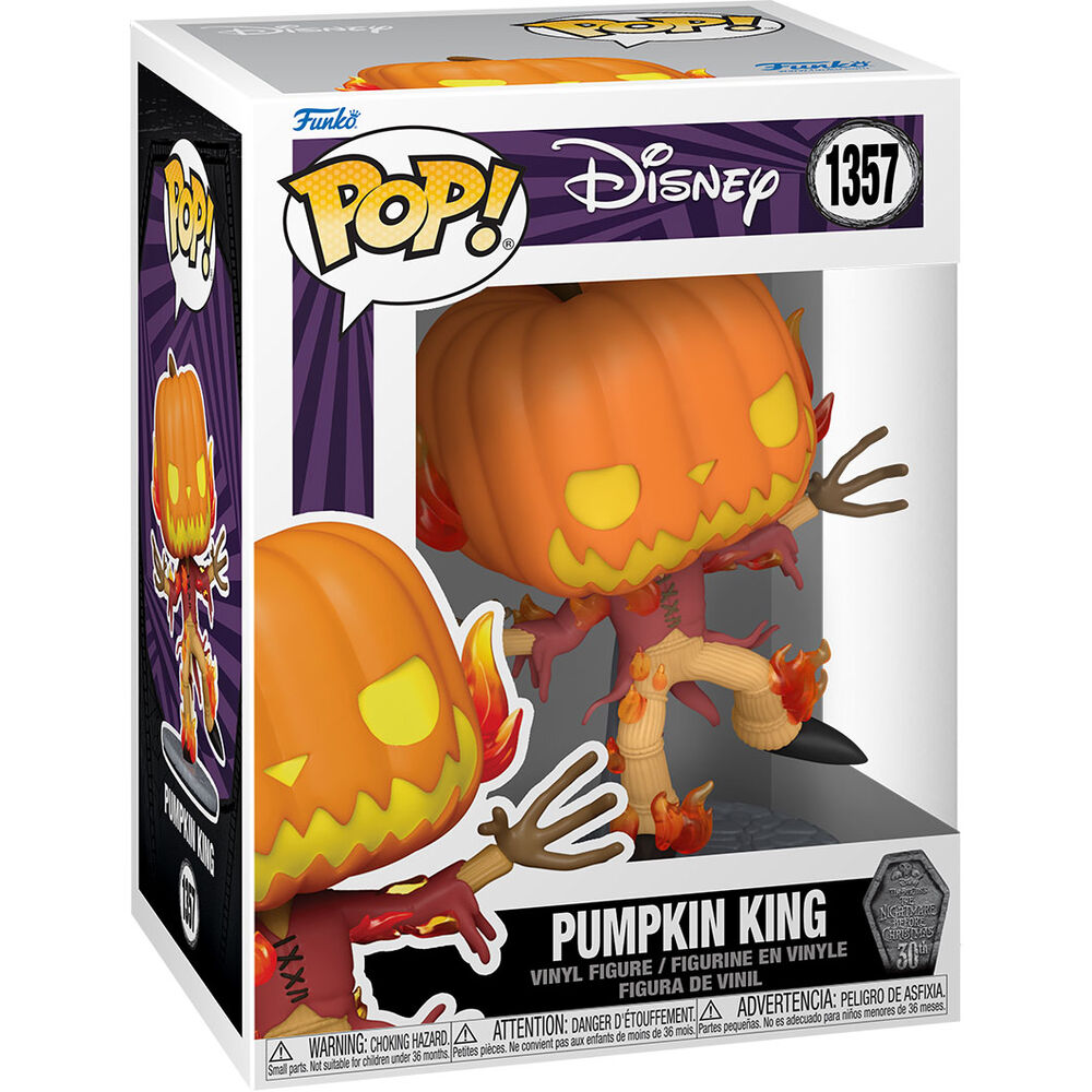 disney pop  nightmare before christmas 30th anniversary pumpkin king figure