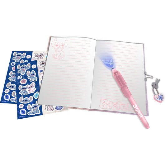 Diário com Caneta Mágica do Stitch da Disney