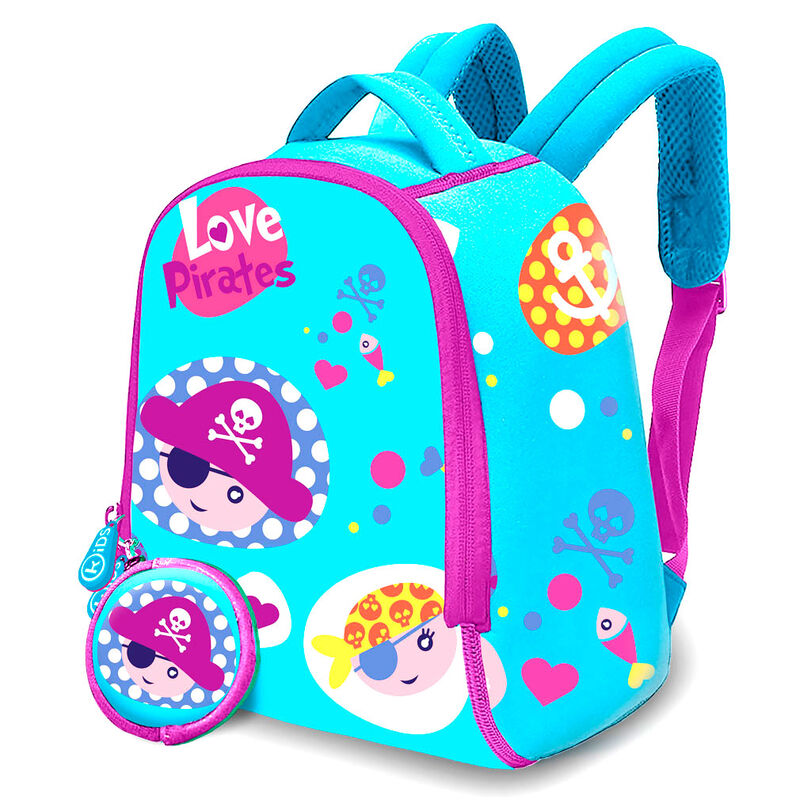 love pirates neoprene backpack and wallet  25cm