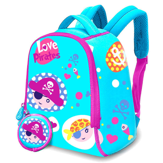 love pirates neoprene backpack and wallet  25cm
