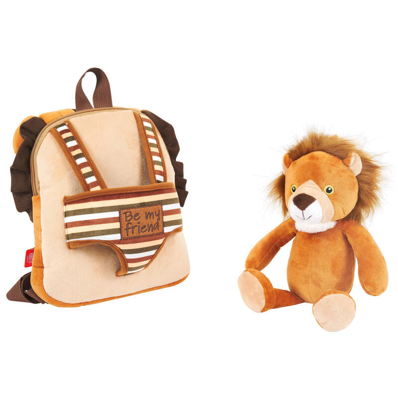 Plecak dwustronny + pluszowy Lenny Lion 25cm