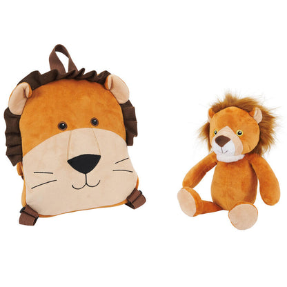 Plecak dwustronny + pluszowy Lenny Lion 25cm