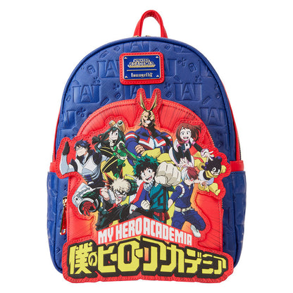 group debossed logo my hero academia loungefly backpack 26cm