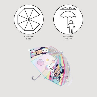 Minnie Mouse Disney Bubble Manual Umbrella 45cm