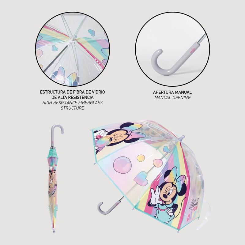 Minnie Mouse Disney Bubble Manual Umbrella 45cm
