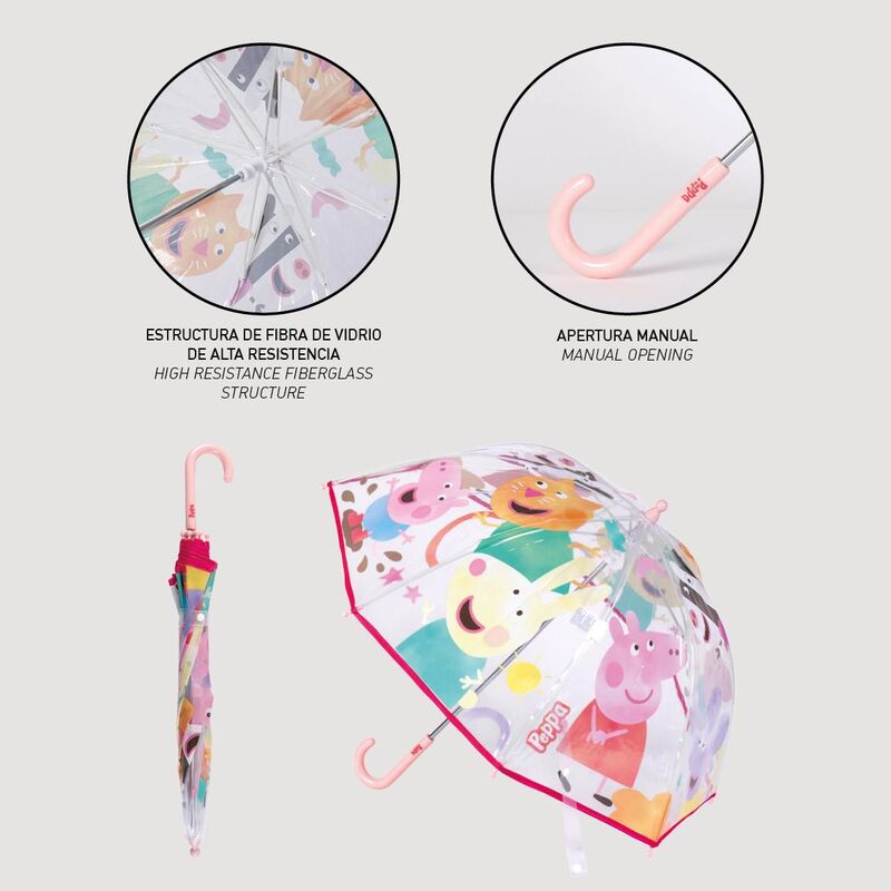 Peppa Pig Bubble Manual Umbrella 45cm