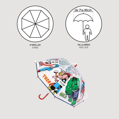 Avengers Marvel Bubble Manual Umbrella 45cm