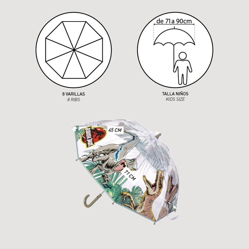 Parasol ręczny Jurassic Park Bubble 45 cm