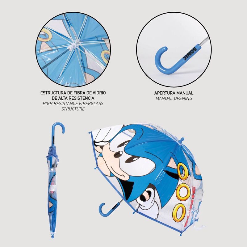 Sonic The Hedgehog Bubble Manualny parasol 45 cm