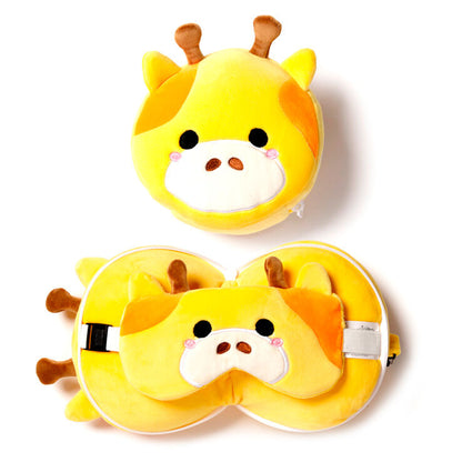 giraffe travel pillow with eye mask  relaxeazzz