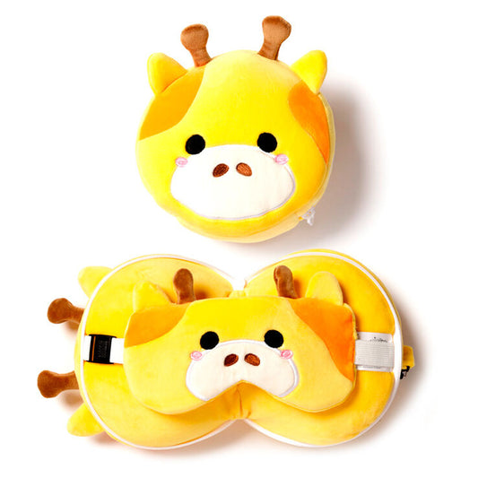 giraffe travel pillow with eye mask  relaxeazzz