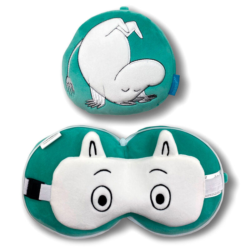 moomin relaxeazzz travel pillow eye mask