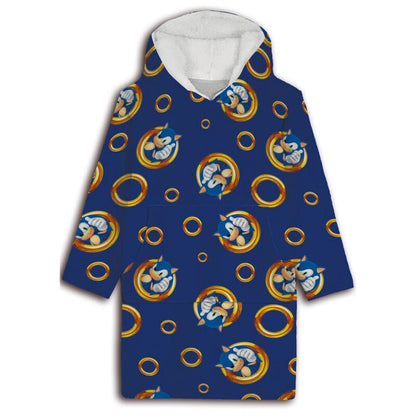 adult oversized sonic the hedgehog coral sweatshirt robe