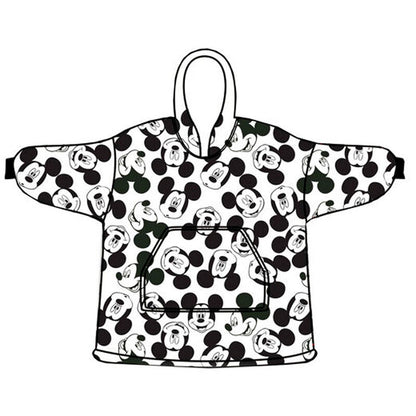adult oversized mickey mouse disney coral sweatshirt robe