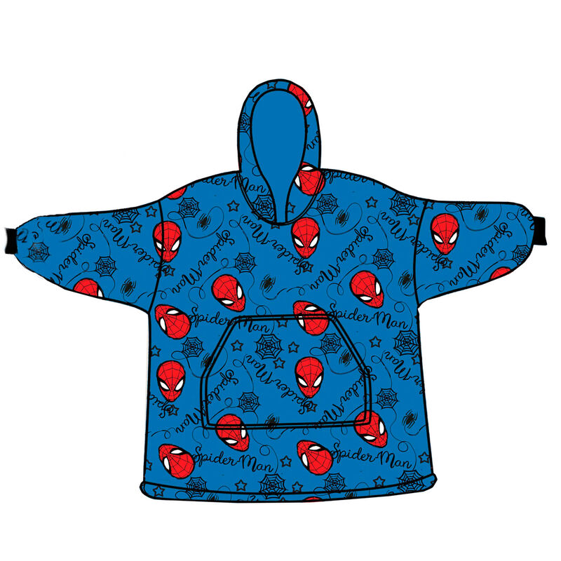 spiderman marvel adult coral oversized sweatshirt robe