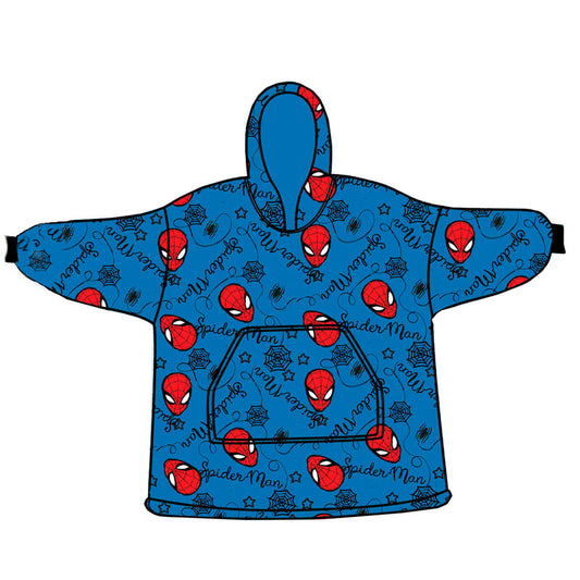 spiderman marvel adult coral oversized sweatshirt robe
