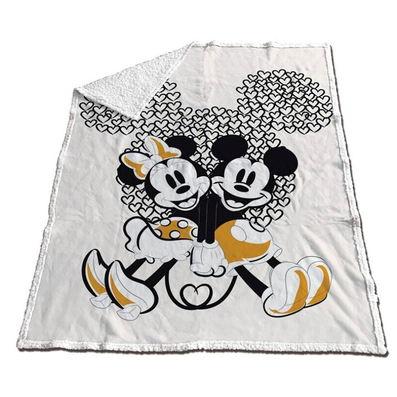 Mickey & Minnie Disney coral sherpa blanket 130x170cm